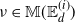 nu element of double struck upper M left parenthesis double struck upper E Subscript d Superscript left parenthesis i right parenthesis Baseline right parenthesis
