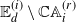 double struck upper E Subscript d Superscript left parenthesis i right parenthesis Baseline minus double struck upper C double struck upper A Subscript i Superscript left parenthesis r right parenthesis