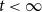 t less than normal infinity