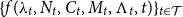 left brace f left parenthesis lamda Subscript t Baseline comma upper N Subscript t Baseline comma upper C Subscript t Baseline comma upper M Subscript t Baseline comma normal upper Lamda Subscript t Baseline comma t right parenthesis right brace Subscript t element of script upper T