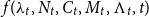 f left parenthesis lamda Subscript t Baseline comma upper N Subscript t Baseline comma upper C Subscript t Baseline comma upper M Subscript t Baseline comma normal upper Lamda Subscript t Baseline comma t right parenthesis