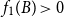 f 1 left parenthesis upper B right parenthesis greater than 0