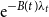 normal e Superscript minus upper B left parenthesis t right parenthesis lamda Super Subscript t