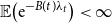 double struck upper E left parenthesis normal e Superscript minus upper B left parenthesis t right parenthesis lamda Super Subscript t Superscript Baseline right parenthesis less than normal infinity