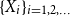 left brace upper X Subscript i Baseline right brace Subscript i equals 1 comma 2 comma ellipsis