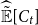 ModifyingAbove Above ModifyingAbove double struck upper E With tilde With caret left bracket upper C Subscript t Baseline right bracket