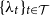 left brace lamda Subscript t Baseline right brace Subscript t element of script upper T