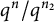 q Superscript n Baseline divided by q Superscript n 2