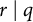 r vertical bar q