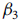Greek letter beta with subscript 3, representing the third regression coefficient in a statistical model.