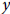 Stylized lowercase letter y in italic mathematical font.
