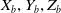 upper X Subscript b Baseline comma upper Y Subscript b Baseline comma upper Z Subscript b Baseline