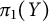 pi 1 left parenthesis upper Y right parenthesis