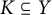 upper K subset of or equal to upper Y