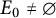 upper E 0 not equals normal empty set