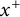 x Superscript plus