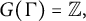 upper G left parenthesis normal upper Gamma right parenthesis equals double struck upper Z comma