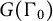 upper G left parenthesis normal upper Gamma 0 right parenthesis