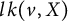 l k left parenthesis v comma upper X right parenthesis