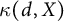 kappa left parenthesis d comma upper X right parenthesis