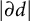StartAbsoluteValue partial differential d EndAbsoluteValue