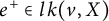 e Superscript plus Baseline element of l k left parenthesis v comma upper X right parenthesis
