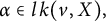 alpha element of l k left parenthesis v comma upper X right parenthesis comma