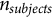 n Subscript s u b j e c t s