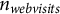 n Subscript w e b v i s i t s
