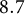 backslash color b l a c k Baseline 8.7