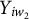 upper Y Subscript i w 2