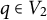 q element of upper V 2