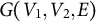 upper G left parenthesis upper V 1 comma upper V 2 comma upper E right parenthesis