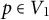 p element of upper V 1