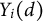 upper Y Subscript i Baseline left parenthesis d right parenthesis