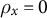 rho Subscript x Baseline equals 0