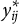 y Subscript i j Superscript asterisk