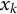 x Subscript k
