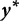 y Superscript asterisk