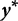 y Superscript asterisk