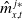 ModifyingAbove m With caret Subscript x comma t Superscript j asterisk