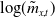 log left parenthesis m overtilde Subscript x comma t Baseline right parenthesis