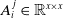 upper A Subscript i Superscript j Baseline element of double struck upper R Superscript x times x