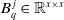 upper B Subscript q Superscript j Baseline element of double struck upper R Superscript x times x