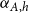 alpha Subscript upper A comma h