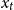 x Subscript t