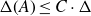 normal upper Delta left parenthesis upper A right parenthesis less than or equals upper C dot normal upper Delta