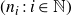 left parenthesis n Subscript i Baseline colon i element of double struck upper N right parenthesis