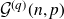 script upper G Superscript left parenthesis q right parenthesis Baseline left parenthesis n comma p right parenthesis