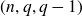 left parenthesis n comma q comma q minus 1 right parenthesis